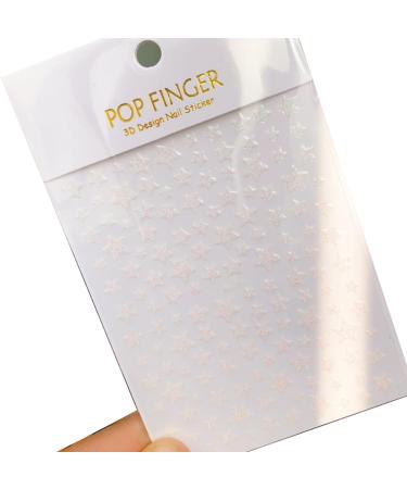 Glittered Star Nail Transfer Sticker Sheet Long Last Nail Art Decals Pack DIY Nail Transfer Tips for Female Black 1size - Buy Online on GoSupps.com