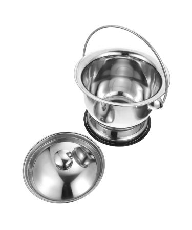 Bedpan Stainless Steel Urine Pots Chamber Pot with Lid Adult Potty Pregnant Woman Camping Toilet Large Capacity Portable Toilet for Camping Bed Pans for Females Elderly Men/1437