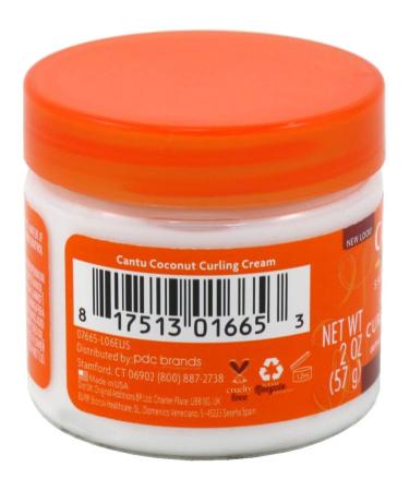 Cantu Natural Hair Coconut Curling Cream 2oz | 12 Pieces for Defined Curls | International Shipping Available - Buy Online on GoSupps.com