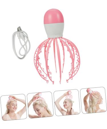 Frcolor 3-in-1 Electric Scalp Massager - Handheld Pink Octopus Design for Relaxation & Tingles | International Shipping Available - Buy Online on GoSupps.com