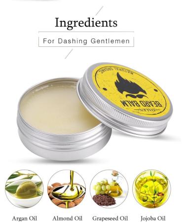 Premium Beard Balm & Moustache Wax for Hair Care and Growth - Natural Organic Conditioner and Softener - Buy Online on GoSupps.com