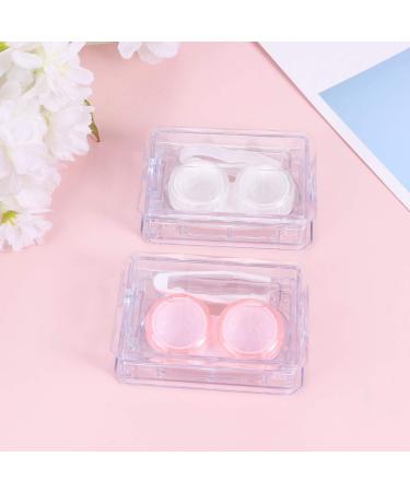 Milisten Travel Contact Lens Kit Case - 2 Pack with Tweezers & Solution Bottle for Women & Girls - White & Pink - Perfect for International Shipping - Buy Online on GoSupps.com