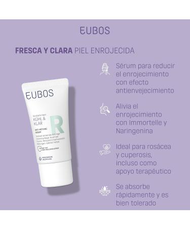  EUBOS Anti-redness serum with EUBOS calming and refreshing: for rosacea and couperose | Reduces redness | For blushes | Built-in anti-aging treatment | Vegan | 30 ml - Buy Online on GoSupps.com