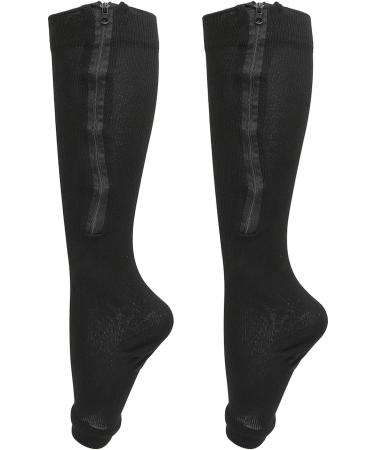 Open Compression Stockings for Pain Relief | Elastic Decompression for Sports | Black L/XL - Shop Internationally - Buy Online on GoSupps.com