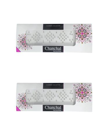Traditional Bridal Stone Bindi For women FOREHEAD Silver Bindis