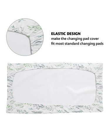 Soft Breathable Diaper Changing Pad Cover | Jersey Knit Sheets for Boys and Girls | Green Leaf Print - Buy Online on GoSupps.com