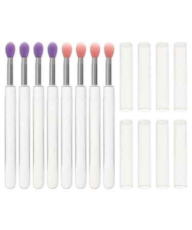 Hemoton 8pcs Silicone Lip Brush Eyeshadow Brush Make up Lipstick Brush Silicone Makeup Applicator Eyeshadow Lip Mask Applicator