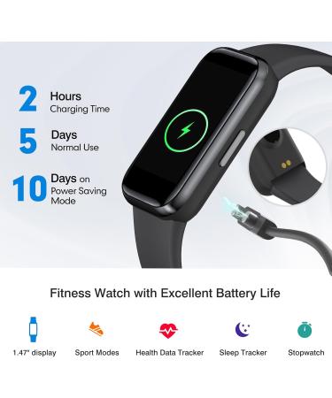 MeoOnley Fitness Watch - IP68 Waterproof Smartwatch with Pedometer Pulse Monitor Sleep Tracking for Men & Women - Compatible with Android & iOS - Buy Online on GoSupps.com