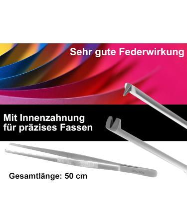 Professional Straight Tweezers 10.5 cm - 60 cm with Internal Teeth | High-Quality Precision Tools for Every Need - Buy Online on GoSupps.com