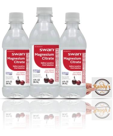 Swan Magnesium Citrate Saline Laxative Cherry 3-Pack | Fast-Acting Relief + Randa's Recipes Card - International Shipping Available - Buy Online on GoSupps.com
