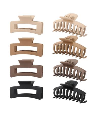 Zou.rena hair claw clips for women short thin hair 3.35 inches (8.5 cm) hair clips for girls long thick hair strong 8 pieces (3.5 inch neutral color) - Buy Online on GoSupps.com