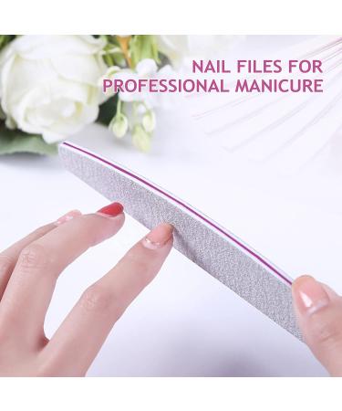 Roleelex Nail Files and Buffers Set 12 Pieces Acrylic Professional 100/180 Grit Emery Board 800/4000 Grit Buffer Block for Home and Salon - Buy Online on GoSupps.com