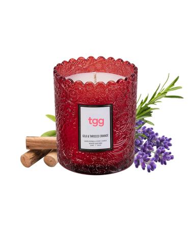 tgg Scented Smokeless Candle Aromatherapy Candle :Long Lasting Candles Natural Plant Essential Oil Aromatherapy Soothing The Body & Mind Romantic Atmosphere for Home Holiday(Red Teak & Rosemary)
