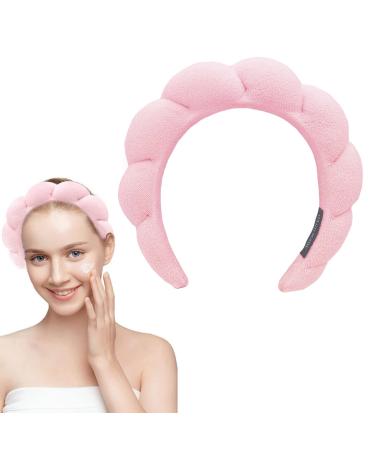 Dalin Spa Headband for Women  Makeup Headband for Sponge & Terry Towel Cloth Fabric Hair Band and Versed Headband for Washing Face  Makeup Removal  Shower  Skincare(Pink-1 Pc)