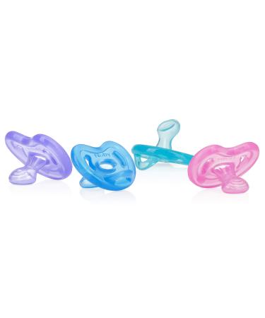 Nuby 100% Silicone Orthodontic Pacifiers 2pk  6-12 Months Orthodontic_6-12 Month Colors May Vary
