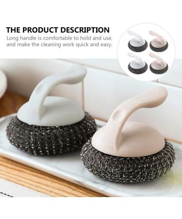 4pcs Dish Scrub Brush Iron Wire Cleaning Brushes Pot Dish Pan Cleaning Sponge for Kitchen Tableware Cleaning Tools Brushes (Color : Color2) (Color1) - Buy Online on GoSupps.com