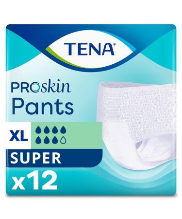 Tena Super Pants/Protective Underwear Size XL (Choose Package Size) XL (72 Pieces)