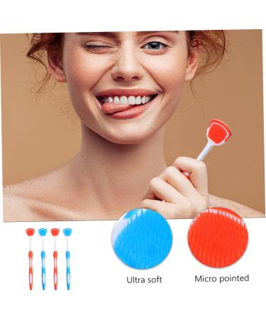 Gatuida 4-Piece Tongue Cleaner Set - Effective Oral Hygiene Fresh Breath & Easy Cleaning - Non-Toxic & Colorful Brushes - Buy Online on GoSupps.com