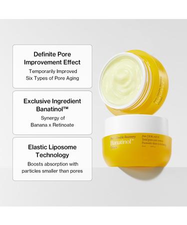 Banatinol Pore Care Cream | Banana & Retinol Formula for Skin Balance & Elasticity | Lightweight, Fast-Absorbing, Vegan & Clean Beauty | 1.69 Fl oz - Buy Online on GoSupps.com