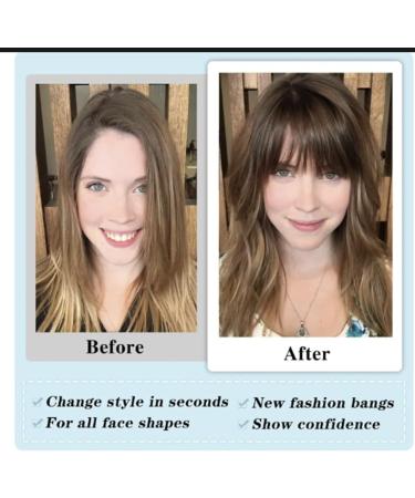 100% Human Hair REMY Air Fringe Clip In Side Thin HUMAN Hair Fringe (Dark Brown) - Buy Online on GoSupps.com