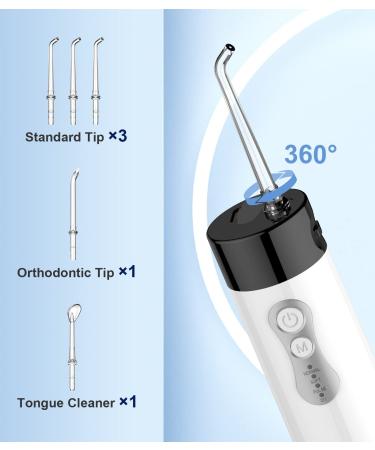 YaFex Cordless Water Flosser for Teeth - Portable Oral Irrigator with Rechargeable DIY Mode 5 Jets Travel Case (Black) - Buy Online on GoSupps.com