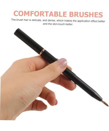 Ipetboom Lip Brush for Lipstick Makeup Brush Lip Gloss Brush Lip Eyeliner Brush Portable Lipstick Brush Eye Lash Brush Tool Smudge Stick Metal Double Head Travel - Buy Online on GoSupps.com