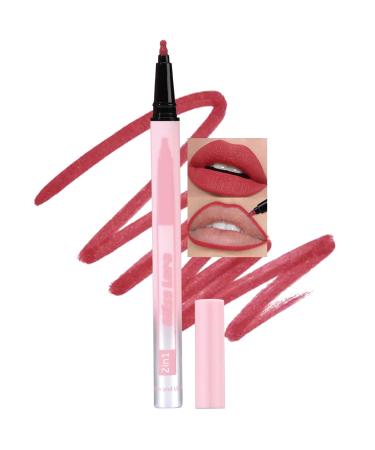 Jutqut Matte lip pencil with a wet-look consistency waterproof long-lasting highly pigmented liquid lipstick natural nude with a rounded tip and makeup pencil for
