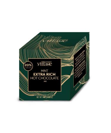 Gourmet du Village Cube Box Hot Chocolate Extra Rich Mint Chocolate XTRA RICH MINT 1 Count (Pack of 1)