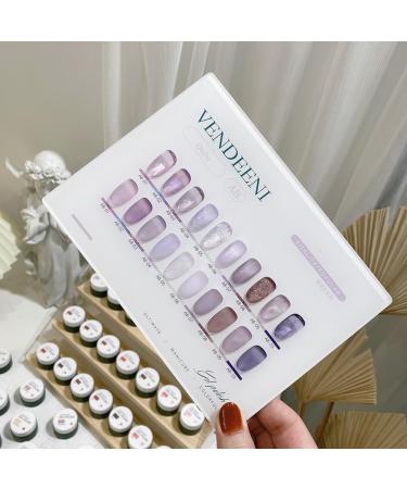 10 Colors/Set Gel Nail Polish Sequins Glitter Transparent UV Gel Varnish Colorful Purple Blue Nail Art Gel Lacquer - (Color: AJ) - Buy Online on GoSupps.com