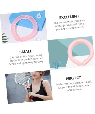 NOLITOY Ice Bolster Cooling Neck Collar - Summer Heat Prevention Ice Pad - Pink Ice Crystal Mixture 18x17x2CM - Outdoor Comfort - Buy Online on GoSupps.com
