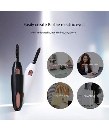 RIYAN Electric Heated Eyelash Curler Long Lasting Natural Eye Lash Curler USB Charge Makeup Curling Kit White - Buy Online on GoSupps.com