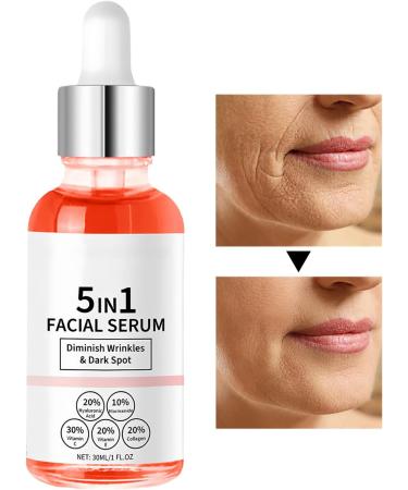  Dgayaeic 5-in-1 face serum reduces wrinkles and dark spots 30ml repairing liquid drops moisturizing face oil skin brightening oil improves complexion. - Buy Online on GoSupps.com