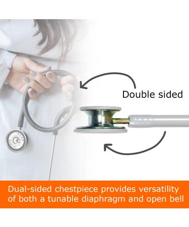 Buy Professional Acoustic Stethoscope for Doctors & Nurses - Royal Rainbow Finish Flexible Tube Soft Ear Knobs - Stainless Steel - Buy Online on GoSupps.com