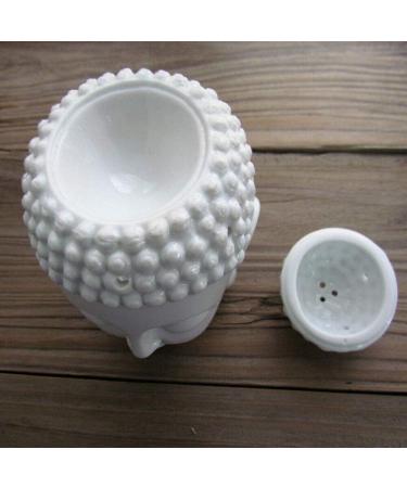 Evergd Set of 2 Buddha-Head Statues & Ceramic Aroma Therapy Diffusers | Essential Stoves & Fragrance Candles for Yoga Spa Meditation & Home D cor | Unique Gift Ideas - Buy Online on GoSupps.com