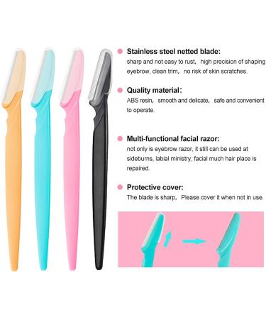 Rnitle Eyebrow Razors Shaper 4 Pieces - Portable Facial Hair Remover for Women and Men - Buy Online on GoSupps.com