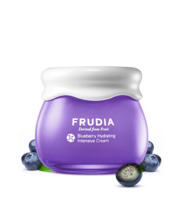 FRUDIA WELCOS Blueberry Hydrating Intensive Cream | Vegan Facial Moisturizer w/Blueberry Extract Vegan Panthenol WS BS Care EX | Korean Skin Care Moisturizer Face Cream (1.85 fl oz)