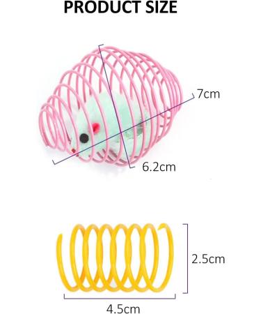 sukevitor 12Pcs Cat Spring Toys Colorful Spring Cat Toy Cat Springs Interactive Cat Toys Spring Kitten Toys for Swatting Biting Hunting Active Healthy Play and Bouncing Play Training 12pcs cat toy - Buy Online on GoSupps.com