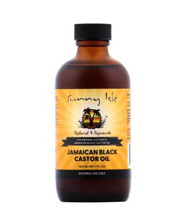 Sunny Isle Jamaican Black Castor Oil Original 100% Pure Castor Beans Oil For Hair Eyelashes And Eyebrows 4 oz - Buy Online on GoSupps.com