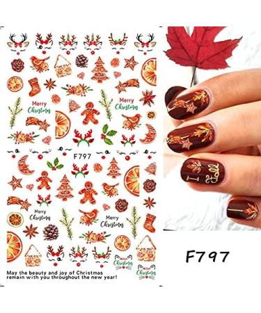 JMEOWIO 10 Sheets Christmas Nail Art Stickers Decals Self-Adhesive Snowflake Holiday Nail Supplies Nail Art Design Decoration Accessories - Buy Online on GoSupps.com