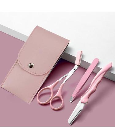 Eyebrow Trimming Set - Complete Brow Shaping Kit with Razors | Non-Slip Facial Hair Removal Trimmer | Perfectly Groomed Pink Eyebrows - Shop Internationally - Buy Online on GoSupps.com