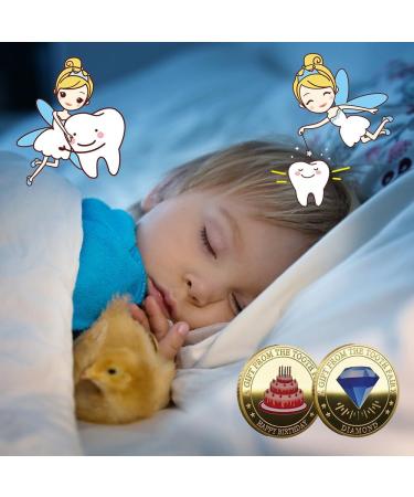 Riisoyu 12-Piece Tooth Fairy Gold Coins Set | Unique Patterns | Perfect Gifts for Boys & Girls | Colorful Tooth Fairy Souvenirs - Buy Online on GoSupps.com