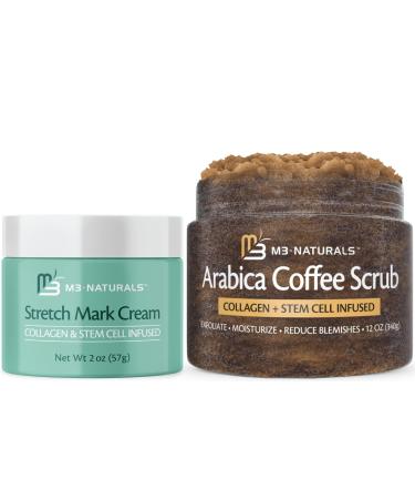 Arabica Coffee Foot Hand and Body Scrub & Collagen Stretch Mark Body Cream