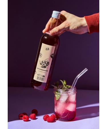 KoRo - Organic raspberry syrup 750ml - Raspberry fruity syrup - Made from organic raspberry juice - Sweetened with cane sugar - For water drinks and desserts - Buy Online on GoSupps.com