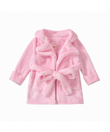 View jelly baby boy girls bathrobes toddler children soft bathrobes flannel nightwear pajamas winter night coat 6-7 years of pink