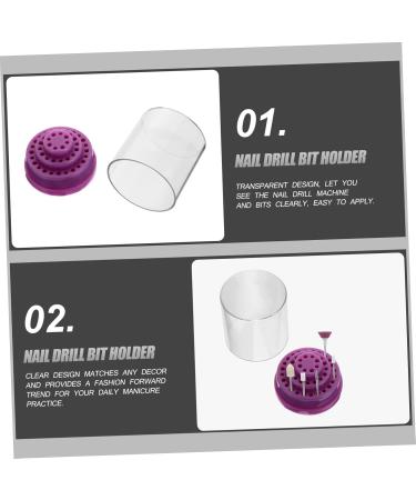 Beaupretty Drill grinding head storage box nail drill bits drill bits display nail drill bit container nail bit Nail Salon Nail Tools Holder Drill Bits Storage Holder base small pp Storage - Buy Online on GoSupps.com
