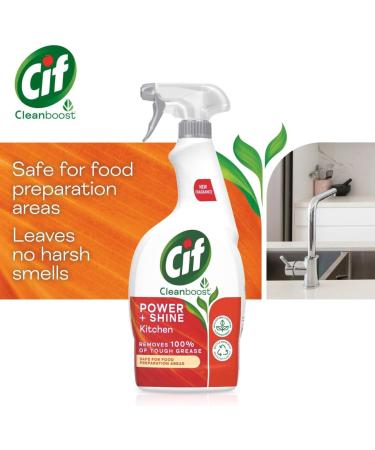 Cif Power & Shine Eco Kitchen Refill 70ml Refills for Kitchens Cleaner Spray Removes tough grease with no harsh smells pack of 4 + Gift for You: Organza Small Bag - Buy Online on GoSupps.com