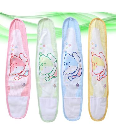 Artibetter 4pcs Baby Infant Umbilical Cord Belly Bands - Adjustable Cotton Navel Belt for Newborns (Mixed Color) - Buy Online on GoSupps.com