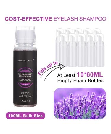 Eyelash Cleansing Concentrate 100ml | Professional Foaming Shampoo for Eyelash Extensions | Natural Lavender Cleaner - Buy Online on GoSupps.com