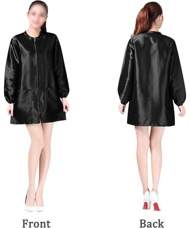 Exttlliy Chameleon Fabric Salon Smock Professional Stylist Jacket M Code Black - Buy Online on GoSupps.com
