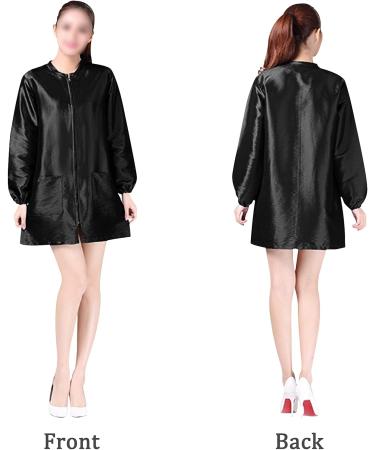 Exttlliy Chameleon Salon Smock Waterproof Stylist Jacket & Barber Apron - Black - Buy Online on GoSupps.com